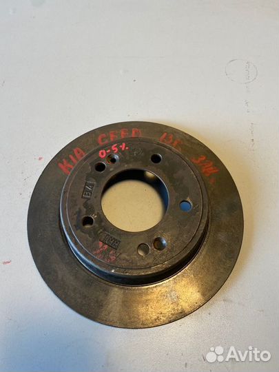 Тормозной диск задний Kia Ceed 2