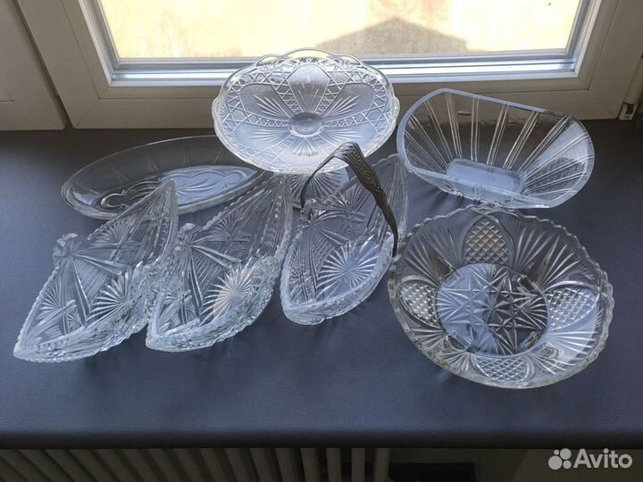 Хрусталь СССР менажницы