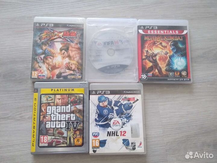 Диски на ps3:Gta4,Mortal Kombat 9,Fifa и т.д