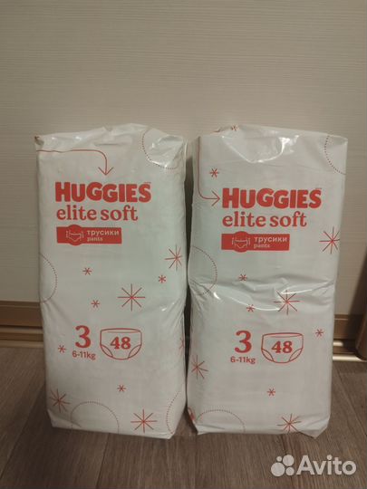 Подгузники трусики huggies элит софт 3