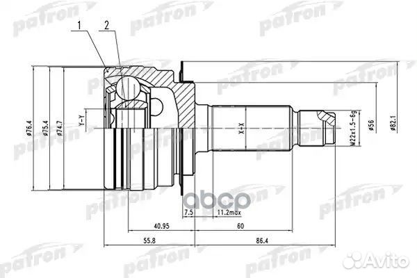 ШРУС наружный 27x56x30 subaru B9 tribeca W10 04