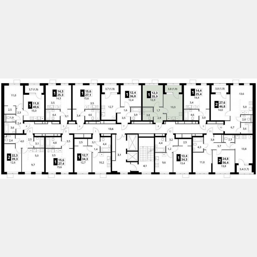 1-к. квартира, 35,9 м², 4/16 эт.