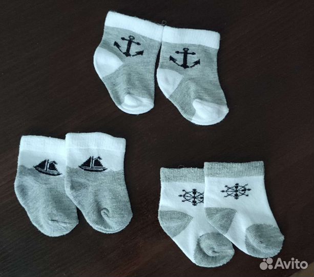 Носочки для новорожденного 3шт