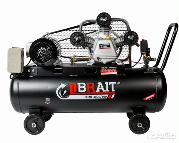 Компрессор воздушный 650 л/мин, ресивер 100 л