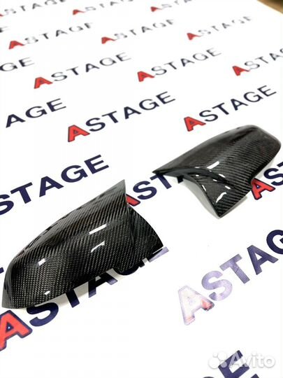 Накладки зеркал крышки BMW F30 стиль М карбон