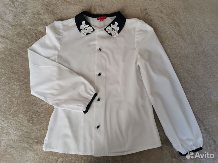 Блузка белая школьная 158