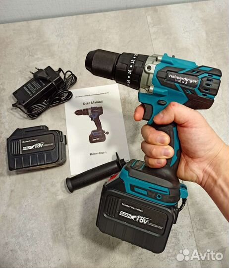 Шуруповерт для ледобура Heimerdinger 18v 6Ah 2 акб