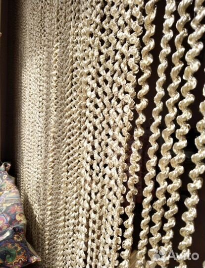 Штора нитяная спиральная Кисея