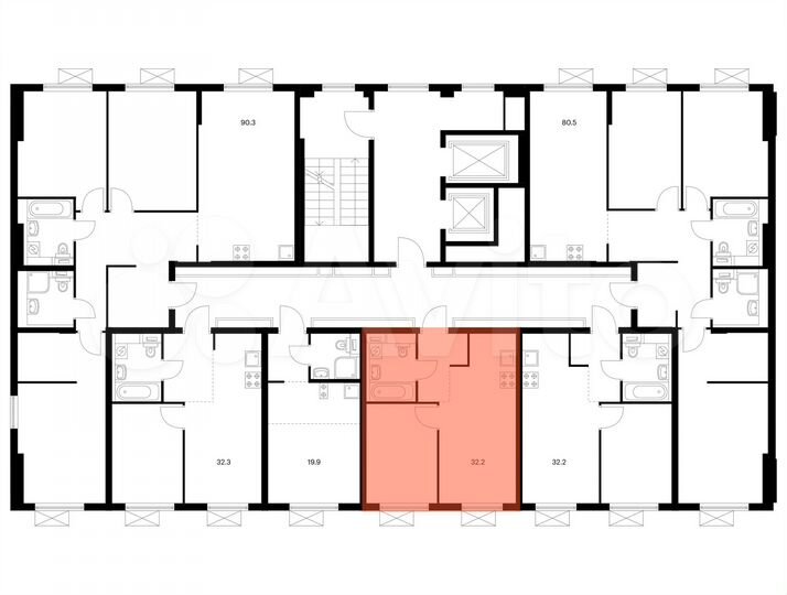 1-к. квартира, 32,2 м², 16/16 эт.