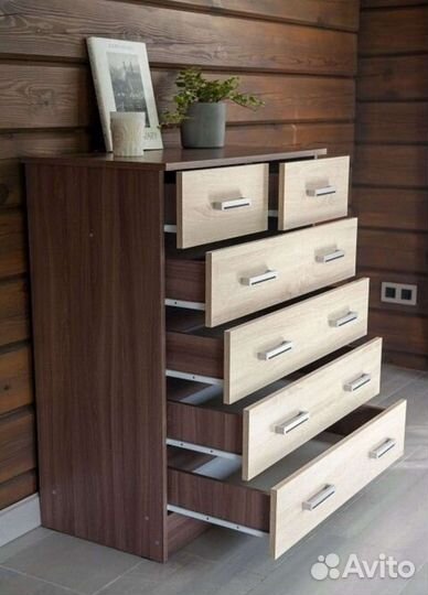 Комод Катрин 5 ясень шимо/дуб сонома