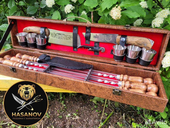 Набор шампуров подарочный