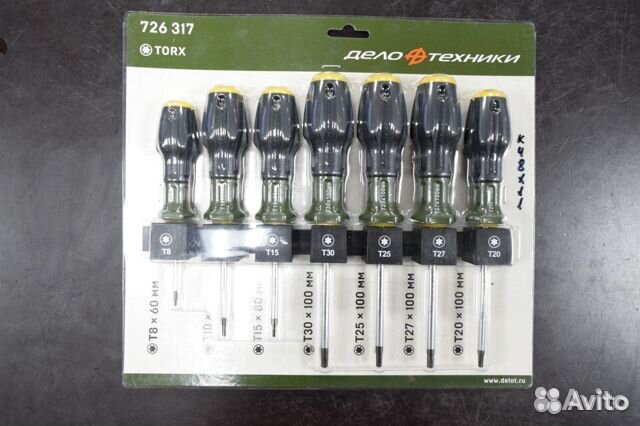 Набор отверток torx без отверстия Дело Техники 7шт