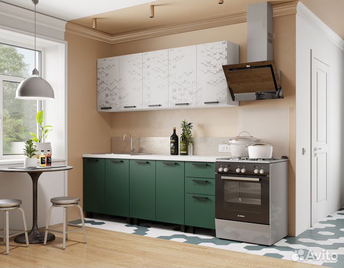Кухонный гарнитур 2 метра Техно в наличии