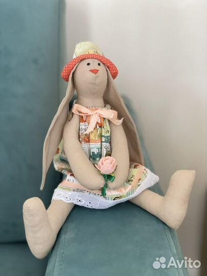Интерьерные куклы тильда Пасха Пара кроликов