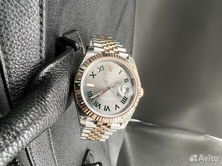 Rolex Date Just 41 Wimbledon Everose Grey