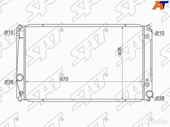 Радиатор Toyota Harrier (XU60) 13-20 / RAV4 (XA30,XA40) 05-19 / Lexus NX 14-21 / Toyota Alphard (H20