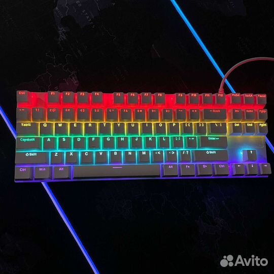 Новая игровая механическая клавиатура белая ky400