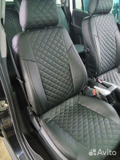 Чехлы на Хендай Элантра 5 2011-2016 черный Ромб