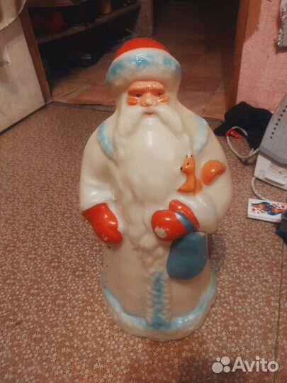 Винтажный Дед мороз большой 41 см