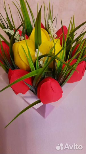 Букет тюльпанов из мыла