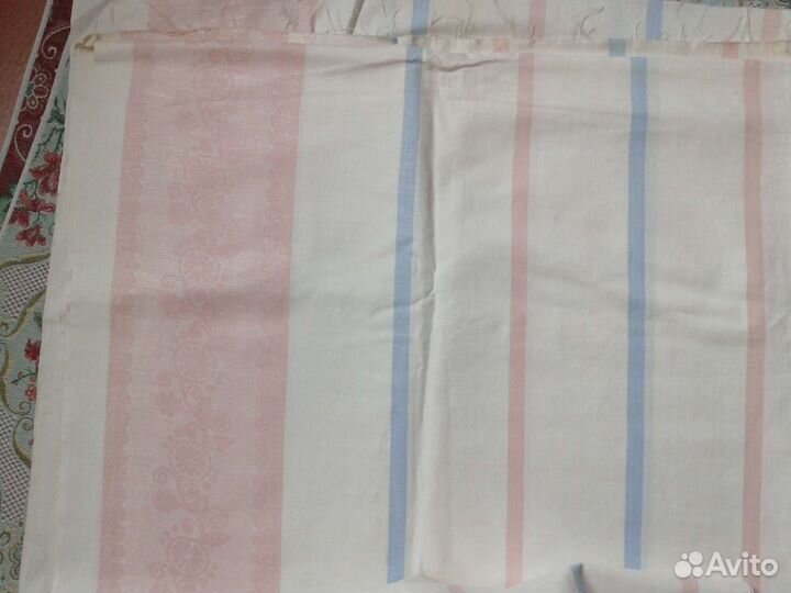 Ткань льняная СССР на простыни, скатерть