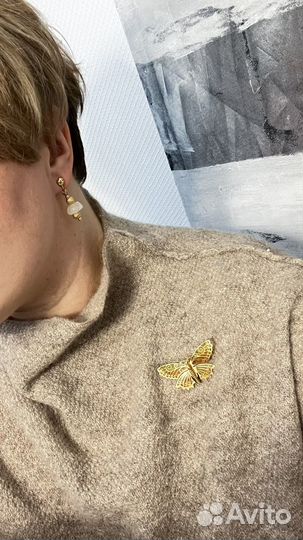 Винтажные серьги клипсы avon США