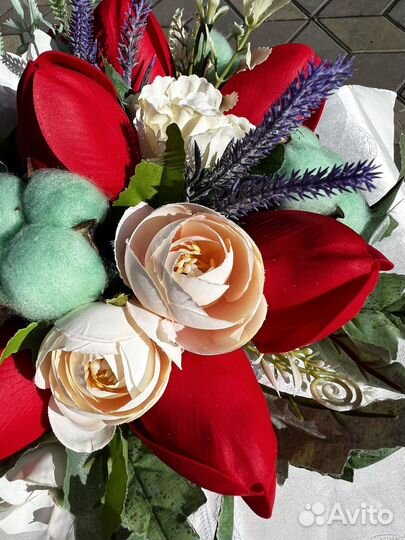 Букет тюльпанов из мыла