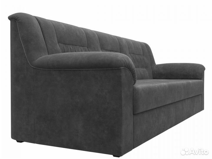 Диван прямой Карелия, велюр, brut 16 темно-серый