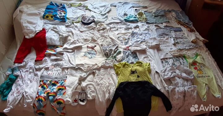 Детские вещи пакетом от 0 до 6 месяцев