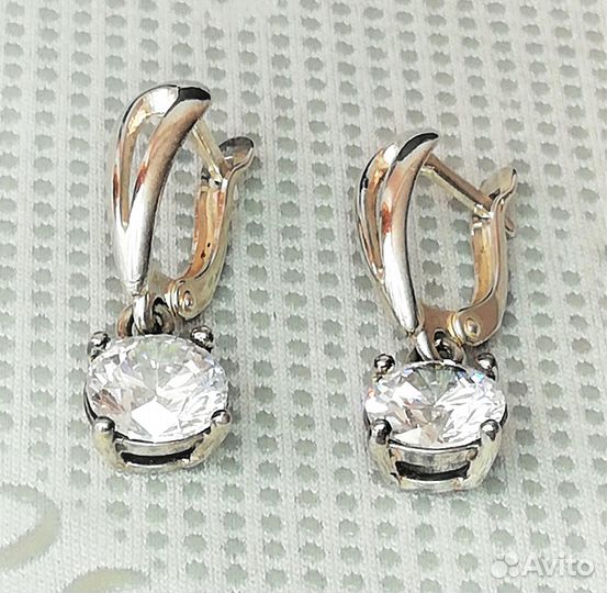 Серьги серебро фианит С500