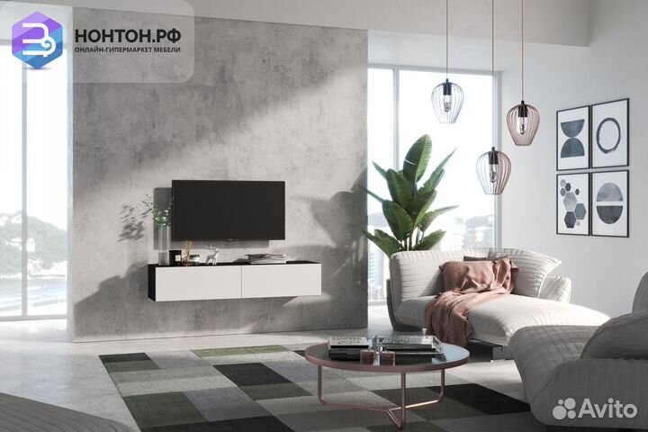 Тв-тумба somero черный / белый