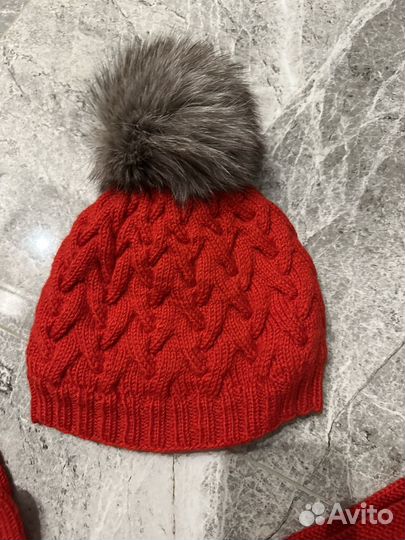 Комплект шапка, снуд, варежки