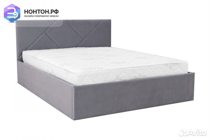 Кровать Лима серо-голубая