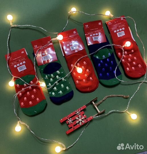 Носочки детские новогодние