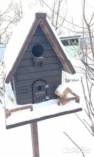Домик кормушка декоративная для белок для птиц