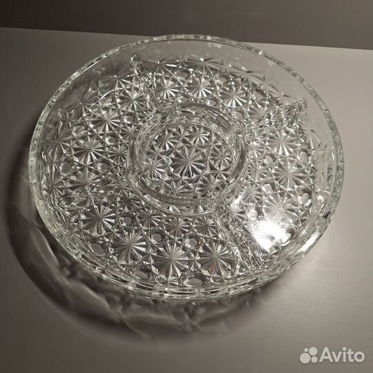 Хрустальное блюдо для закусок