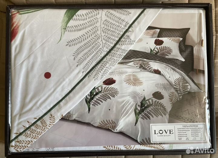 Постельное белье евро хлопок