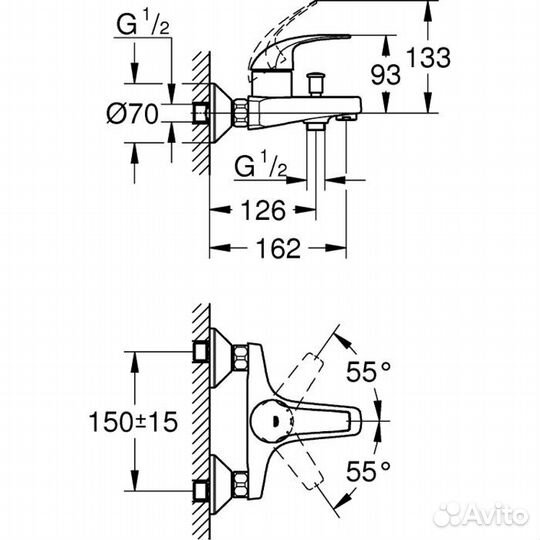 Смеситель для ванны