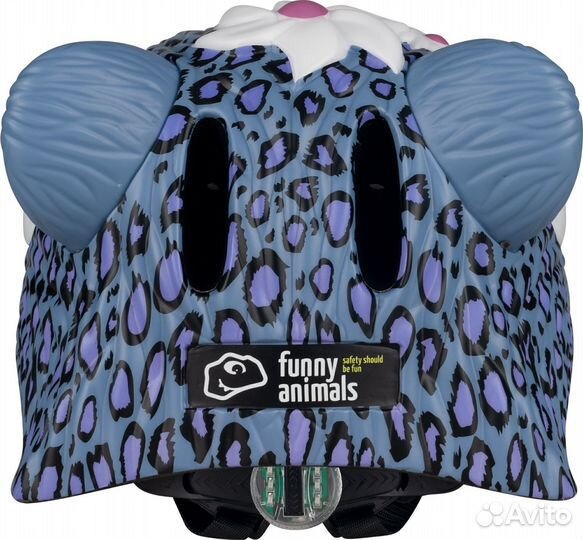 Шлем Funny Animals Леопард камо фиолетовый Tag1721