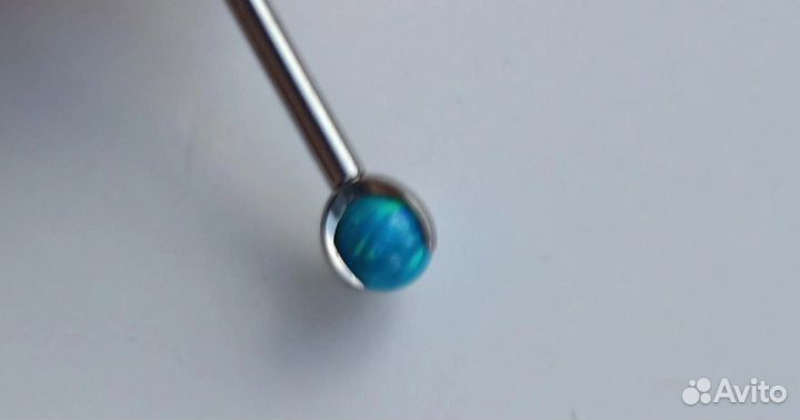 Штанга (пирсинг) с накрутками из опала