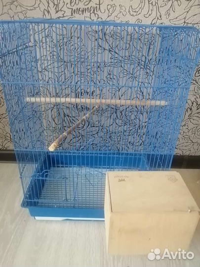 Клетка для птиц с домиком