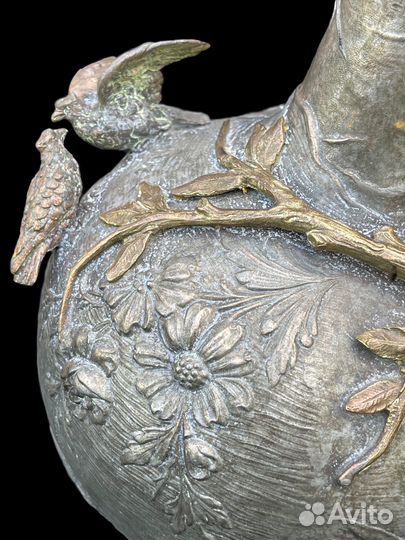 Ваза антикварная бронза 19 век Франция