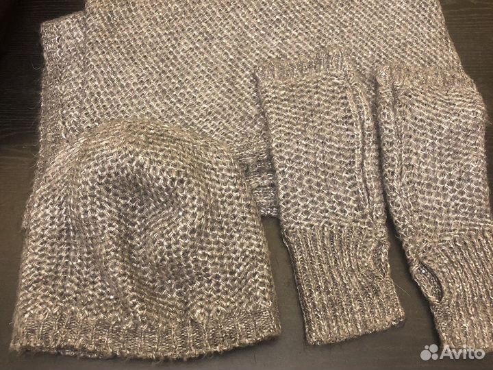 Комплект Marella Max Mara шапка шарф митенки