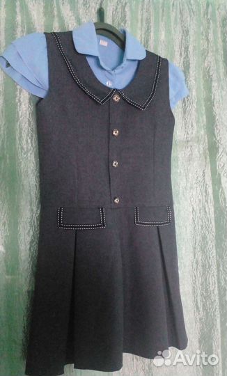 Форма школьная пакетом серая на девочку до 134б.у