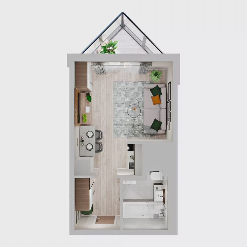 Квартира-студия, 24,1 м², 2/19 эт.