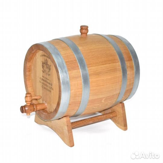 Бочка дубовая ставбондарь, 5 л с краном + воск