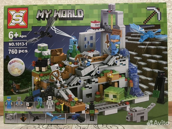 Конструктор майнкрафт Горная пещера 1013-1