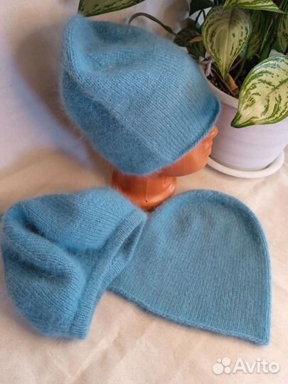 Берет,шапка бини, чепчик с ушками