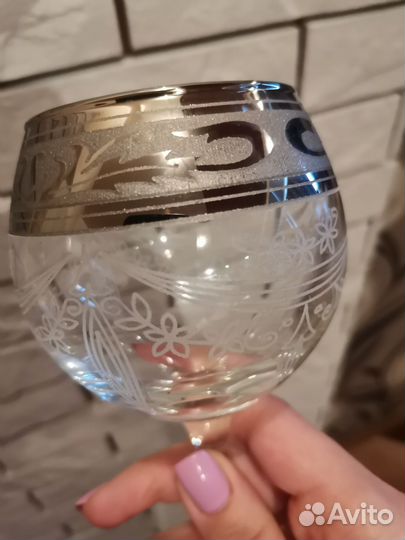 Бокалы фужеры для вина новые Гусь Хрустальный