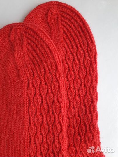 Носки ручной вязки шерстяные